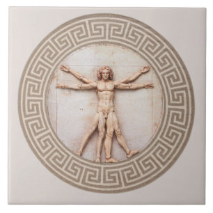 Carreau Vitruvian Man par Da Vinci Neutral Architectural