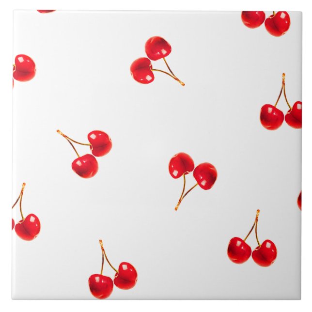 Carreau Vivid Cherry Motif (Devant)