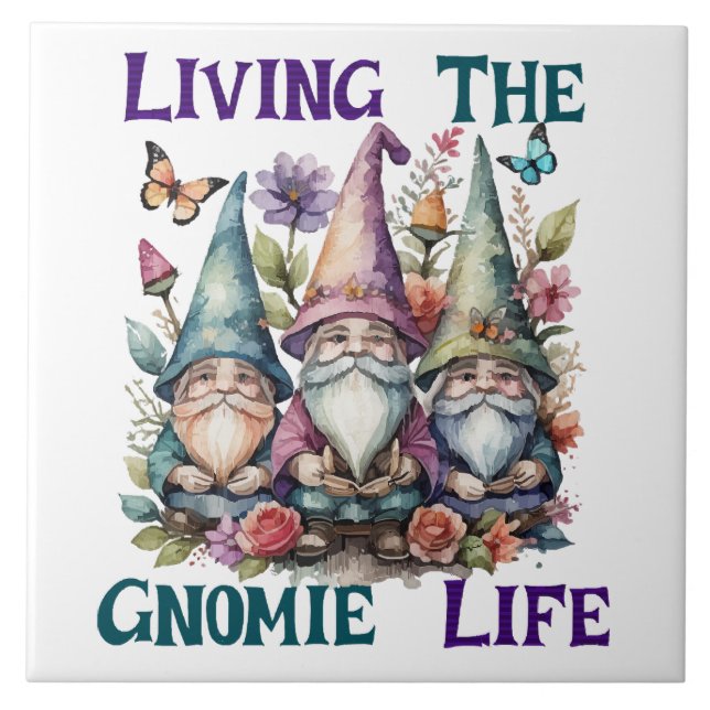 Carreau Vivre la vie de gnome (Devant)