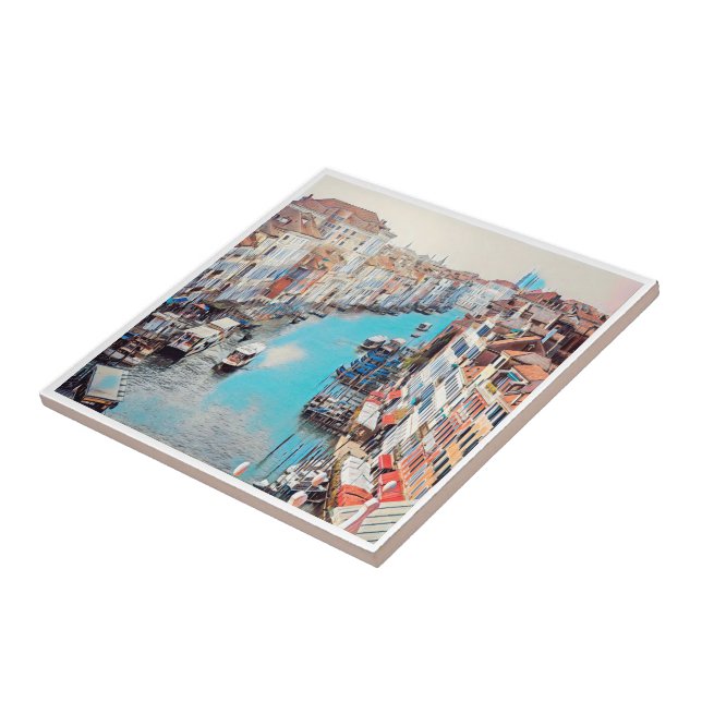 Carreau VNT008 VENISE, Grand Canal, Italie, (Côté)