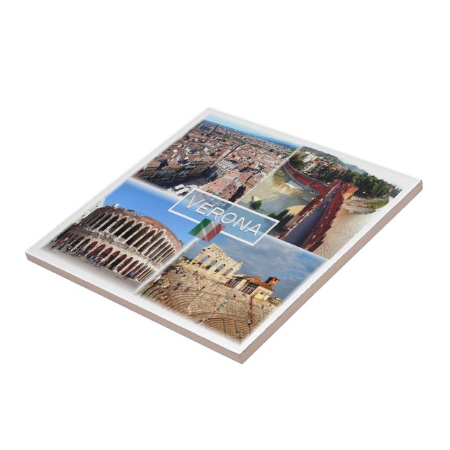 Carreau VNT009 VERONA, Mosaïque, Vénétie, Italie, (Côté)