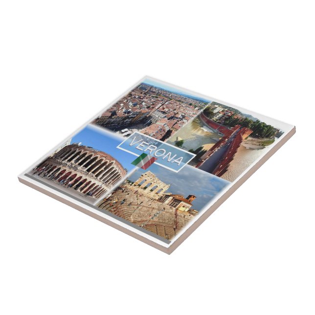 Carreau VNT010 VERONA, Mosaïque, Vénétie, Italie, (Côté)