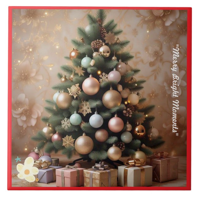 Carreau "Voeux de Noël d'or" (Devant)