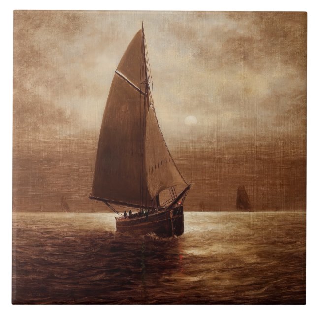 Carreau Voile de nuit (vers 1900) Elbridge Wesley Webb (Devant)