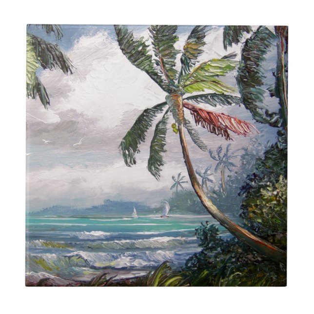 Carreau Voiliers dans la baie (Devant)