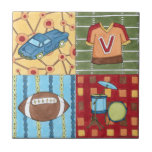 Carreau Voiture, Jersey, Football et Kit Drum<br><div class="desc">Qu'est-ce qu'une voiture, un football, un maillot et un kit batterie ont en commun ? Ils apparaissent chacun dans cette grande impression de Megan Meagher. Ce serait un cadeau extraordinaire pour un enfant ou un adulte qui est encore un enfant à coeur. Commandez une copie aujourd'hui !</div>