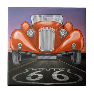 Carreau Voitures Vintage - Route 66 - SRF