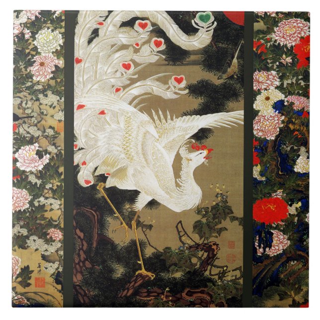 Carreau VOL AMOUR PHOENIX, Plumes, Coeurs Saint-Valentin (Devant)