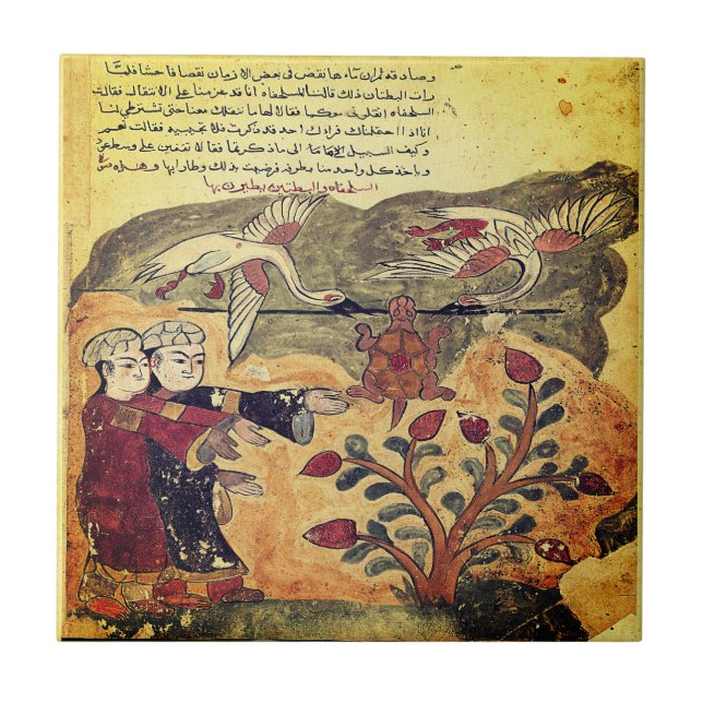 Carreau Vol de la Tortue Fable de la Renaissance indienne (Devant)