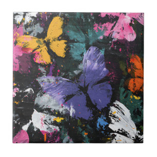 Carreau Vol de papillon abstrait vibrant (7)
