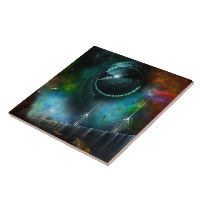 Carreau Vol Du Carrelage D'Art Fractal Corbius (Côté)