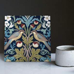 Carreau Voleurs de fraises William Morris Art nouveau Cera