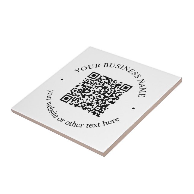 Carreau Votre code QR téléchargé plus texte circulaire mod (Côté)