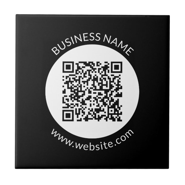 Carreau Votre code QR téléchargé | Texte et couleurs modif (Devant)