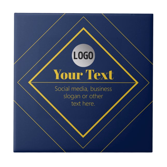 Carreau Votre logo et modèle de design personnalisable (Devant)