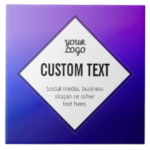 Votre logo et texte personnalisable | Ombre violet
