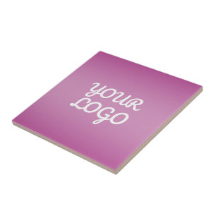 Carreau Votre logo & Moderne Simple Ombre Violet