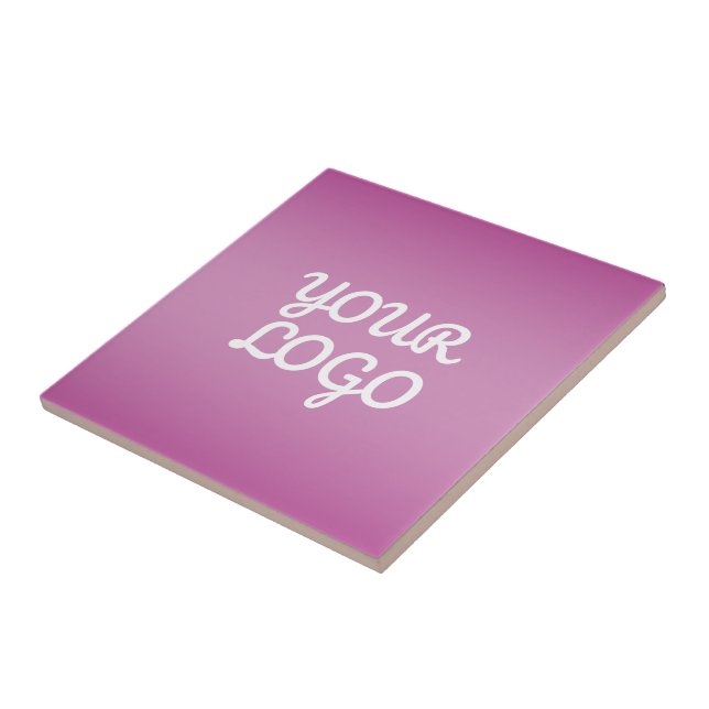 Carreau Votre logo & Moderne Simple Ombre | Violet (Côté)