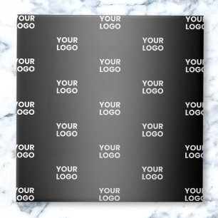 Carreau Votre logo simple répétitif Dégradé noir et gris