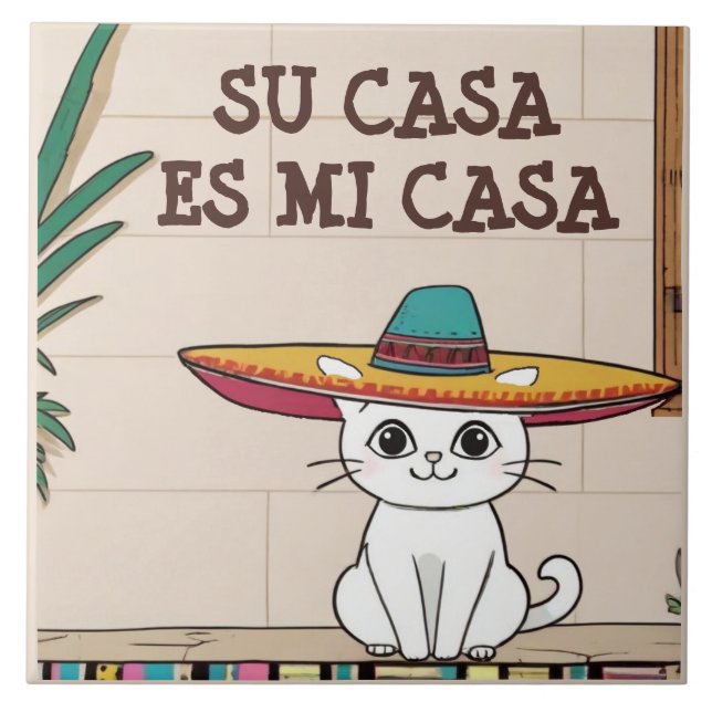 Carreau Votre Maison est Ma Maison - Drôle d'Humour de Cha (Devant)