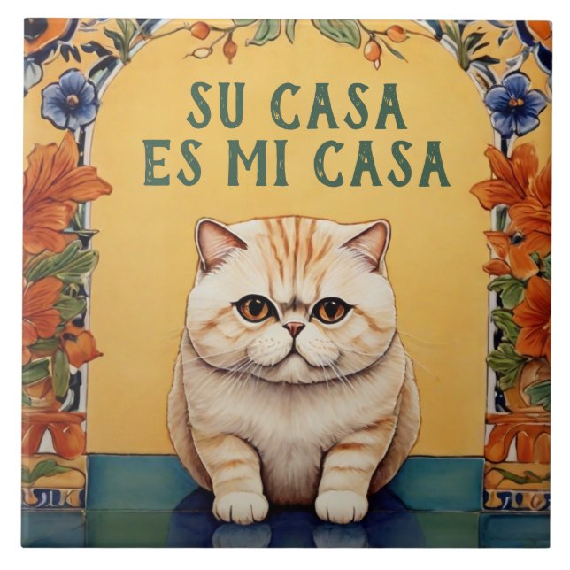 Carreau Votre Maison est Ma Maison - Drôle d'Humour de Cha (Devant)