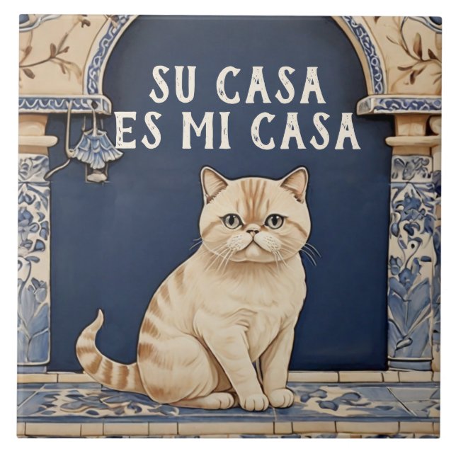 Carreau Votre Maison est Ma Maison - Drôle d'Humour de Cha (Devant)