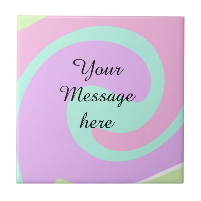 Carreau Votre message ici ajouter du texte nom monogramme  (Devant)