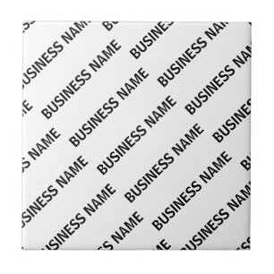Carreau Votre modèle de nom d'entreprise Noir & Blanc