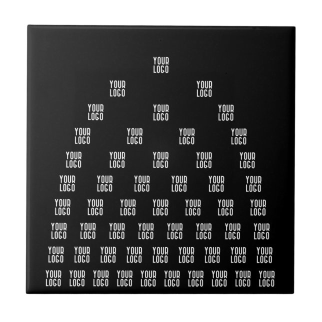 Carreau Votre Motif d'arche unique Logo | Noir (modifiable (Devant)