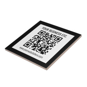 Carreau Votre nom d'entreprise et code QR modifiable