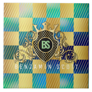 Carreau Votre nom Elegant Gold Monogramme