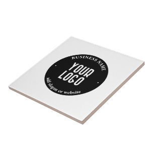 Carreau Votre texte & logo téléchargé Noir & Blanc modif