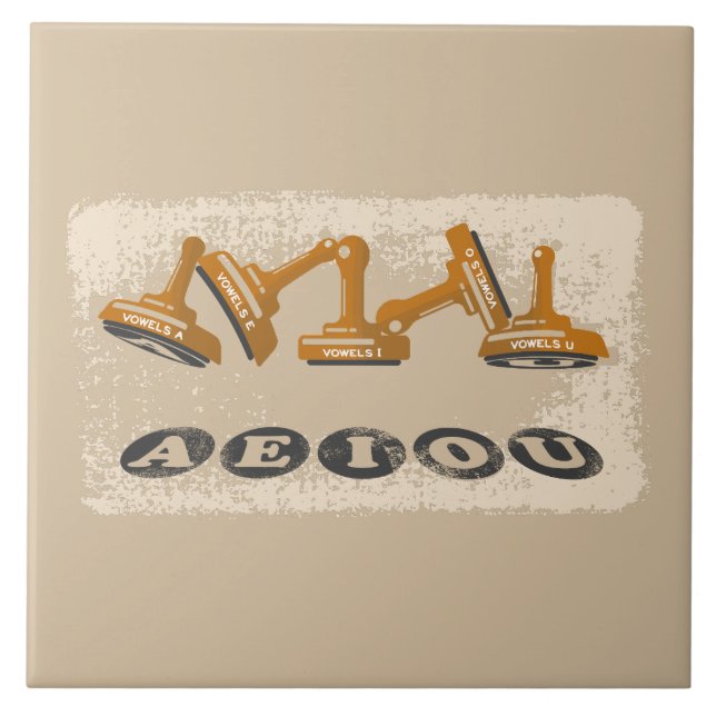 Carreau Vowels AEIOU (Devant)