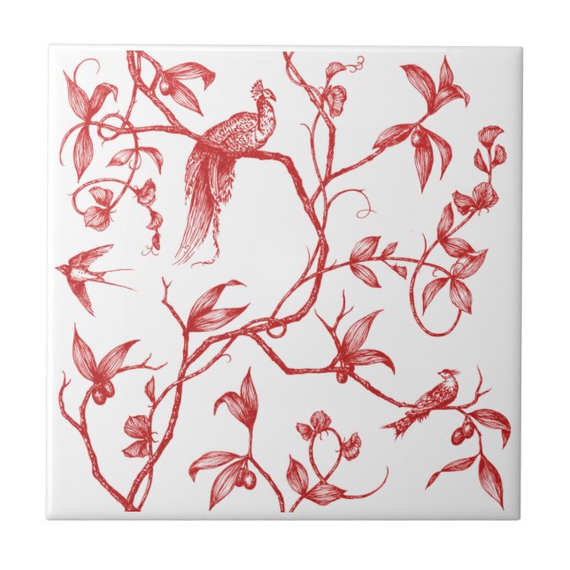 Carreau Voyage au Château Peacock Carrelage en céramique r (Devant)