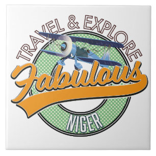 Carreau voyage explorer fabuleux Niger logo Magnet
