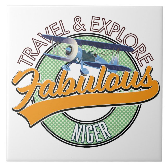 Carreau voyage explorer fabuleux Niger logo Magnet (Devant)