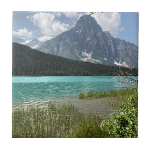 Carreau Voyage moderne lac et montagnes du canada
