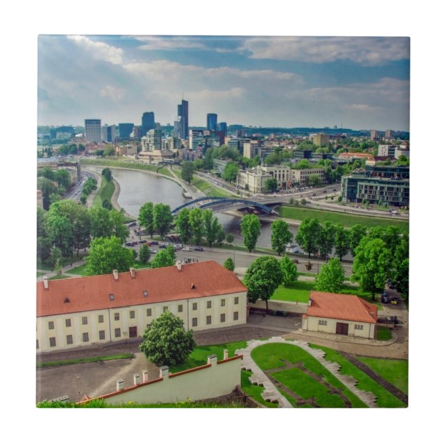 Carreau Vue aérienne de Vilnius, Lituanie (Devant)