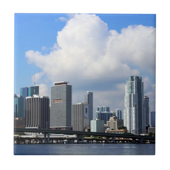 Carreau Vue de bord de mer de Miami (Devant)