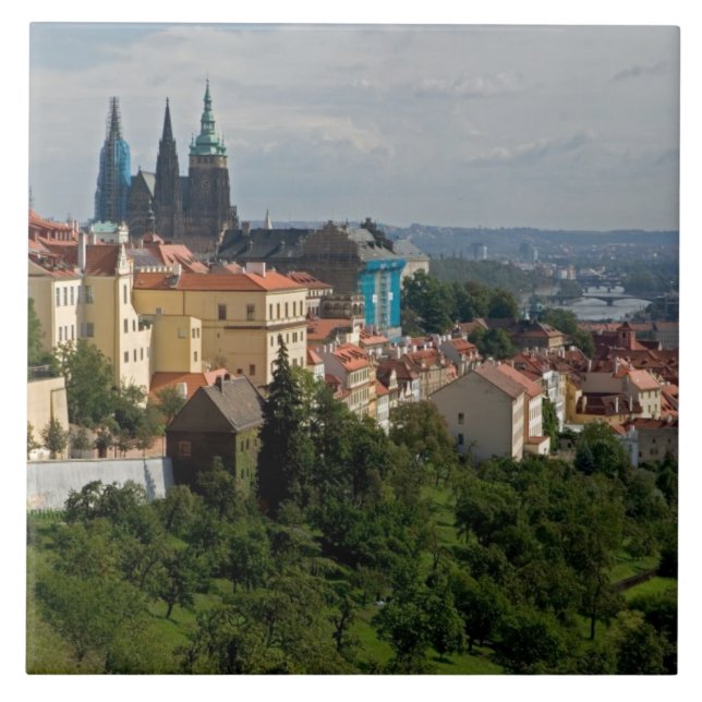 Carreau Vue de la cathédrale Saint-Guy, Prague, République (Devant)