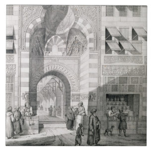 Carreau Vue de la porte d'Okal Kaid-Bey, des 'monuments