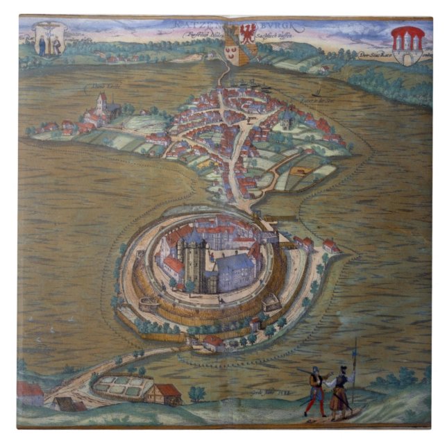 Carreau Vue de l'endroit de Louis le grand, avec un de t (Devant)