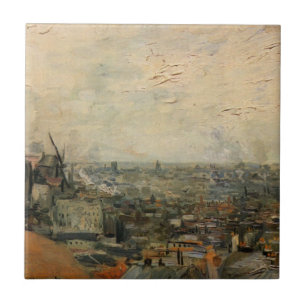 Carreau Vue de Paris depuis Montmartre par Vincent van Gog