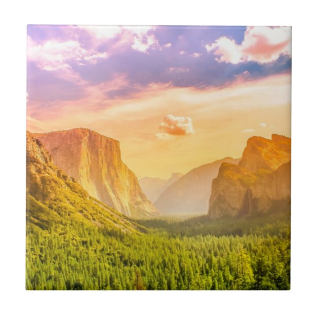 Carreau Vue de tunnel de parc national de Yosemite (Devant)
