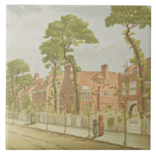 Carreau Vue du parc de Bedford, 1882 (litho de couleur)