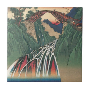 Carreau Vue du pont sur la rivière Ina, Nojiri par Hiroshi