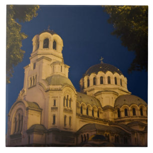 Carreau Vue nocturne de la cathédrale Alexandre Nevski