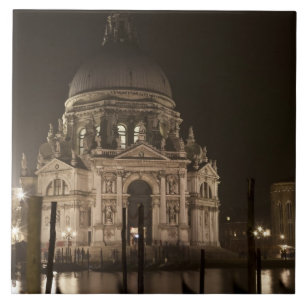 Carreau Vue nocturne sur l'eau de San Giorgio Maggiore