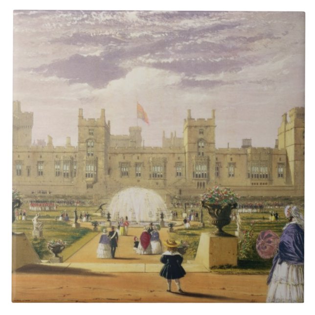 Carreau Vue orientale du château et du jardin, Windsor Cas (Devant)