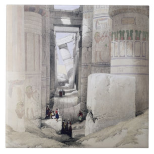 Carreau Vue par le Hall des colonnes, Karnak, de "par